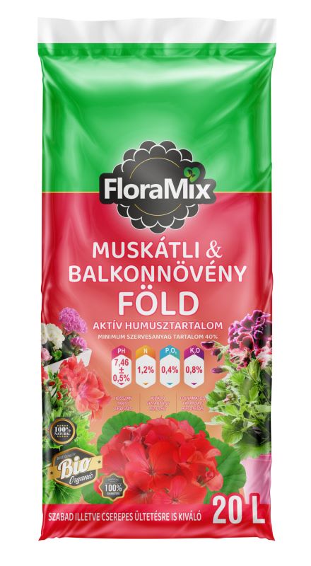 Muskátli föld Floramix 20l és 50l